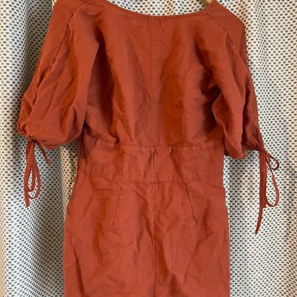 Urban Outfitters Burnt Orange Romper Dress - Picture 5 of 5